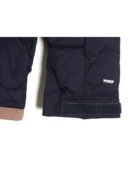 The North Face colorblock print zipup hooded down jacket TSK1,Cheap Replica Reps The North Face