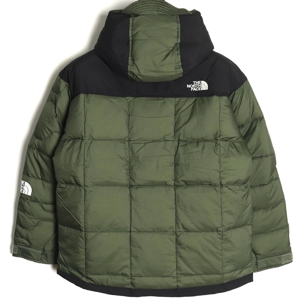 The North Face colorblock print zipup hooded down jacket,Cheap Replica Reps The North Face