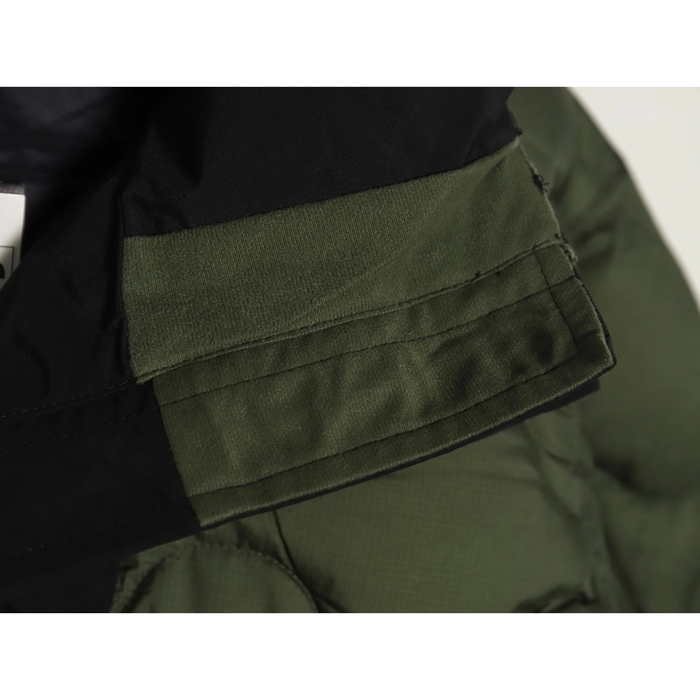 The North Face colorblock print zipup hooded down jacket,Cheap Replica Reps The North Face