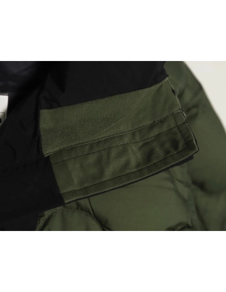 The North Face colorblock print zipup hooded down jacket,Cheap Replica Reps The North Face