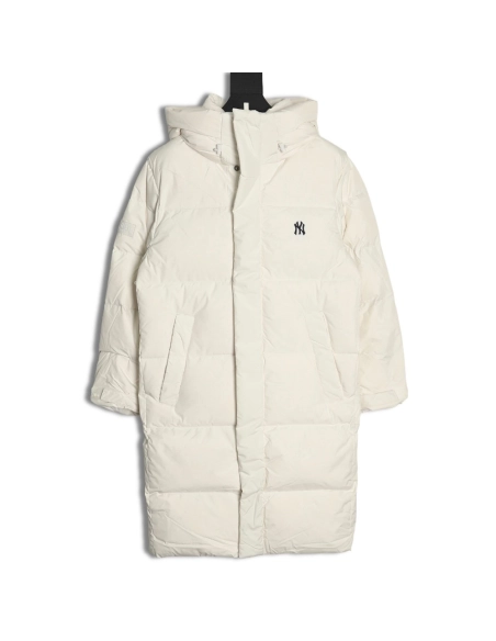 MLB small logo embroidered long thick down jacket,Cheap Replica Reps MLB