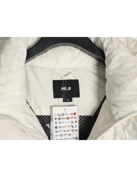 MLB small logo embroidered long thick down jacket,Cheap Replica Reps MLB