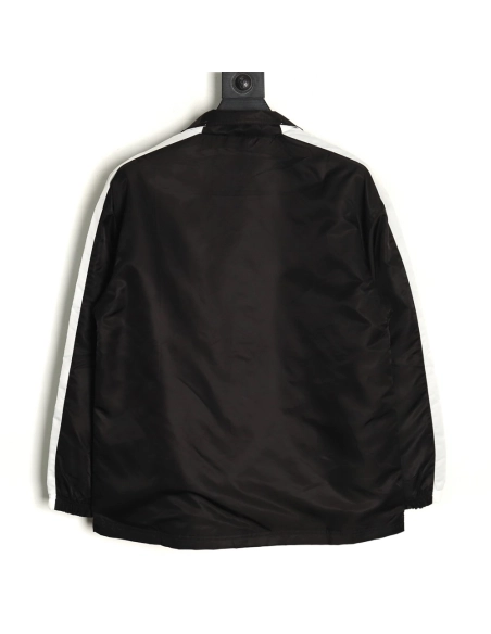 Kenzo black label white embroidery thin cotton stand collar jacket,Cheap Replica Reps Kenzo