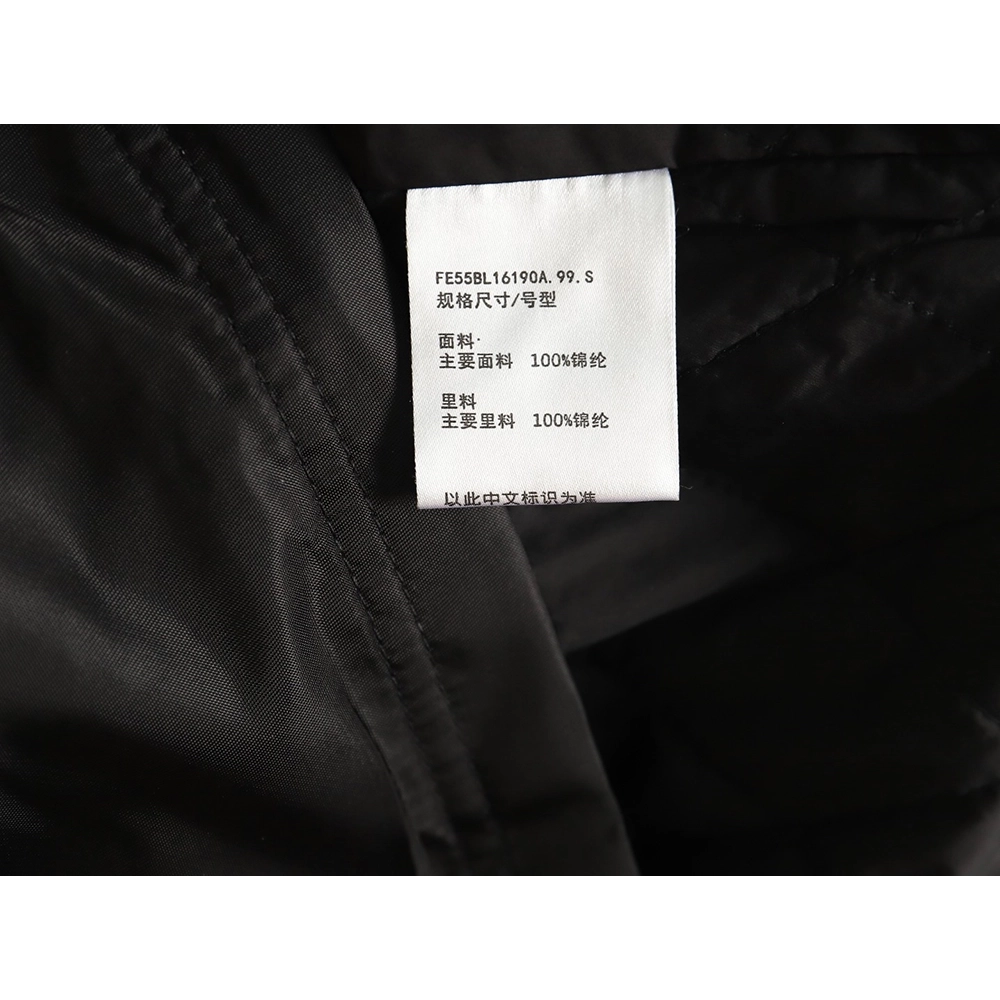 Kenzo black label white embroidery thin cotton stand collar jacket,Cheap Replica Reps Kenzo