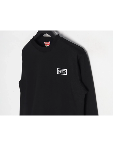 Kenzo black and white embroidered crewneck sweatshirt SXXL,Cheap Replica Reps Kenzo