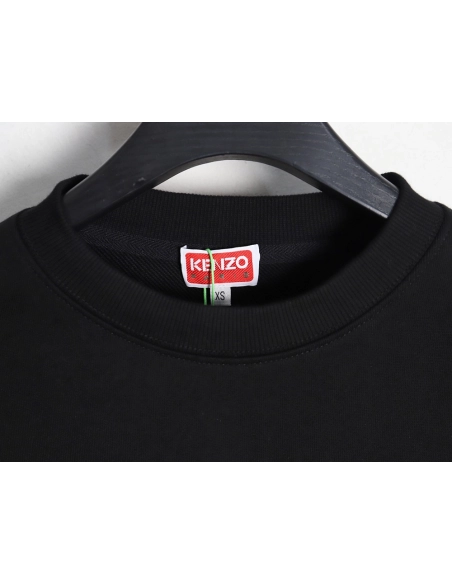 Kenzo black and white embroidered crewneck sweatshirt SXXL,Cheap Replica Reps Kenzo