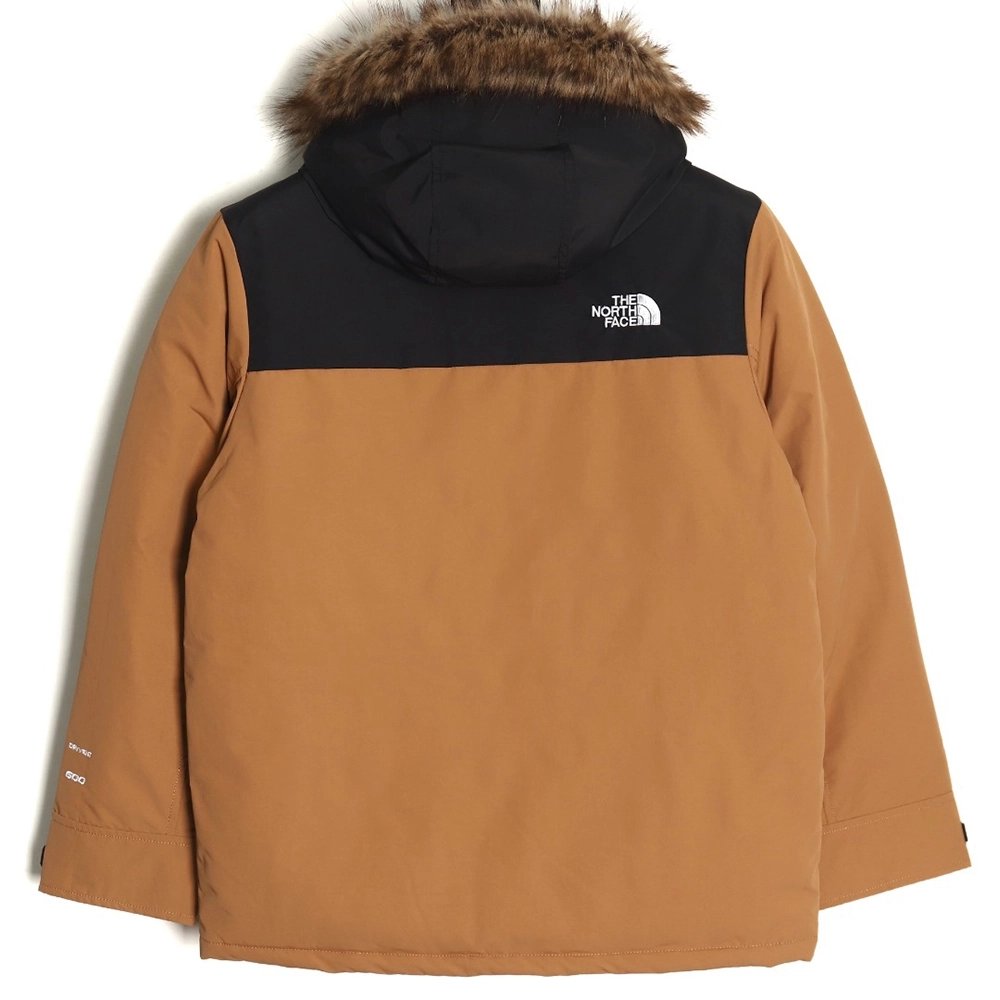 The North Face Logo Embroidered Hooded Fur Collar Down Jacket,Cheap Replica Reps The North Face