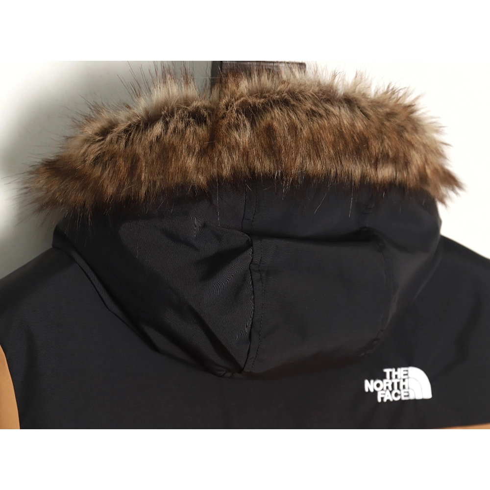 The North Face Logo Embroidered Hooded Fur Collar Down Jacket,Cheap Replica Reps The North Face