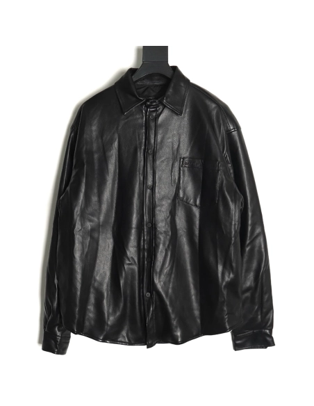 Balenciaga Parka Zip Hooded Leather Jacket,Cheap Replica Reps Balenciaga