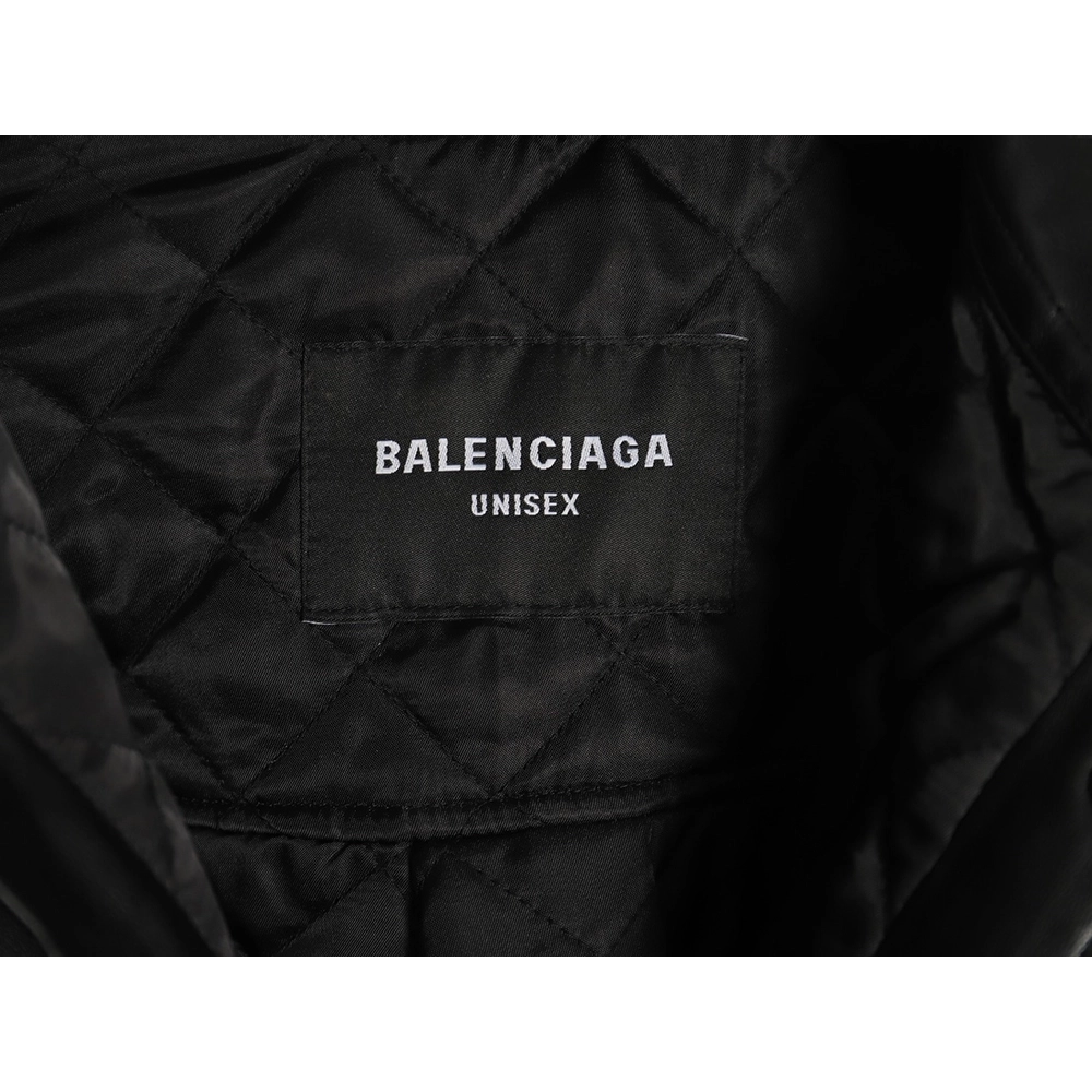 Balenciaga Parka Zip Hooded Leather Jacket,Cheap Replica Reps Balenciaga