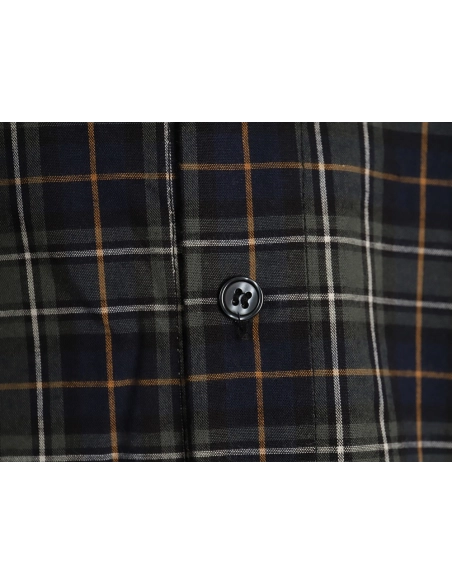 Balenciaga Green Plaid Long Sleeve Shirt,Cheap Replica Reps Balenciaga