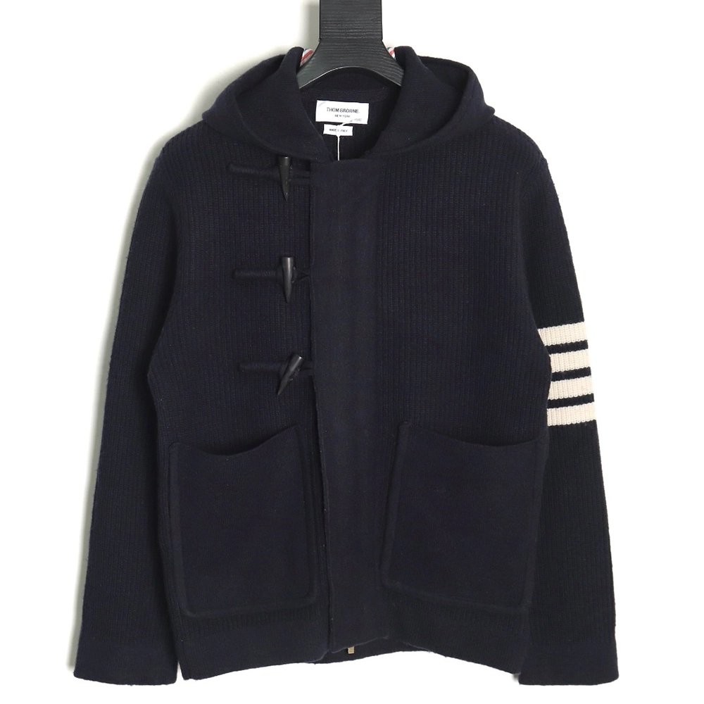 Thom Browne duffle coat with hood TSK1,Cheap Replica Reps Thom Browne