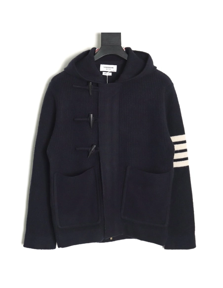 Thom Browne duffle coat with hood TSK1,Cheap Replica Reps Thom Browne