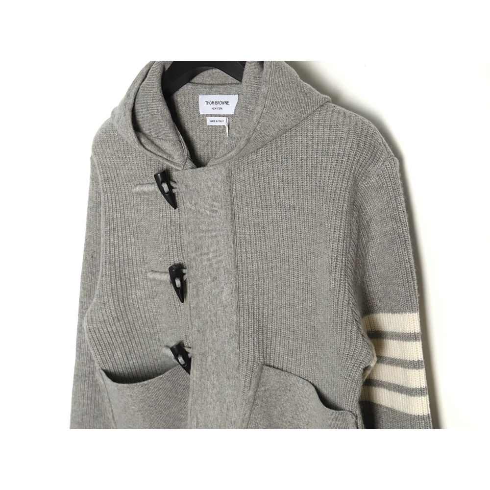 Thom Browne duffle coat with hood,Cheap Replica Reps Thom Browne