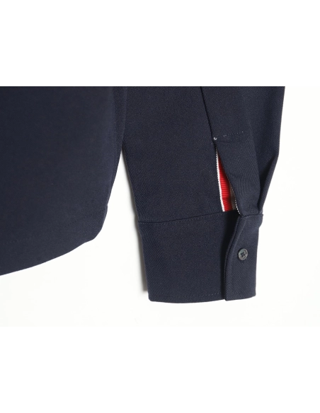 Thom Browne patchwork contrast shirt jacket TSK1,Cheap Replica Reps Thom Browne