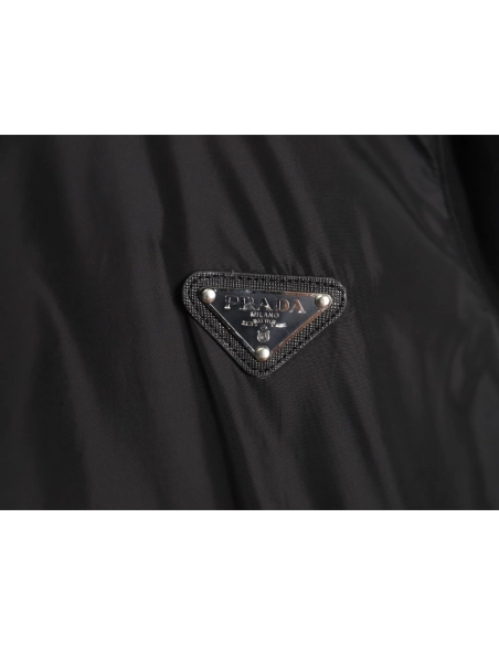 Prada inverted triangle logo knitted patchwork jacket,Cheap Replica Reps Prada