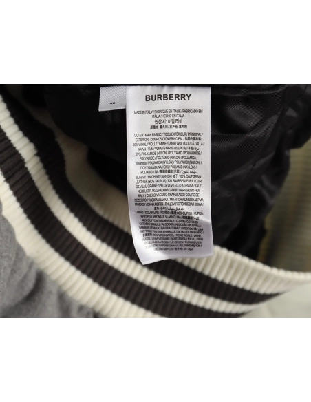 Burberry Grey Paneled Baseball Jacket,Cheap Replica Reps Burberry