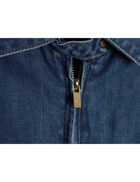 Miu Miu denim down jacket with embroidery,Cheap Replica Reps Miu Miu