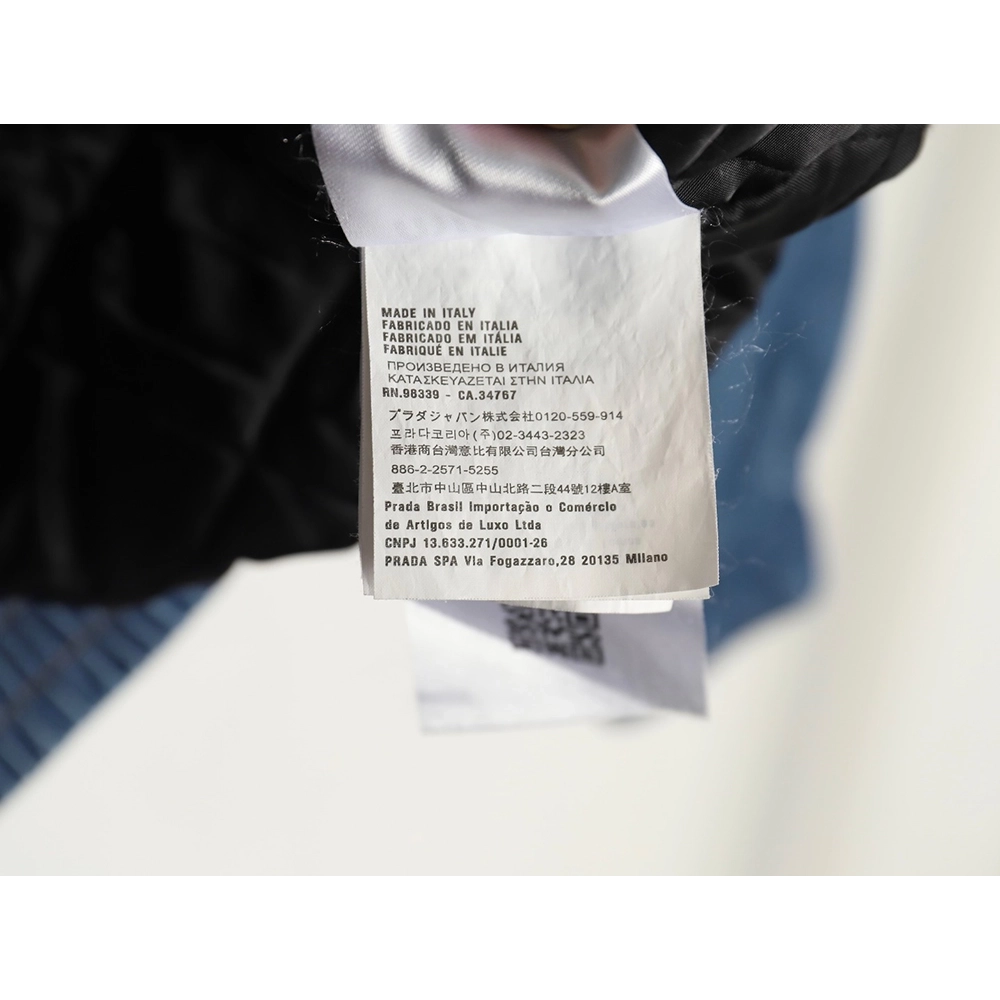 Miu Miu denim down jacket with embroidery,Cheap Replica Reps Miu Miu