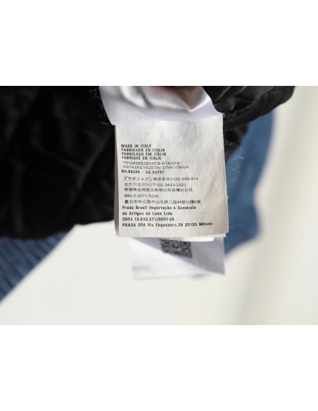 Miu Miu denim down jacket with embroidery,Cheap Replica Reps Miu Miu