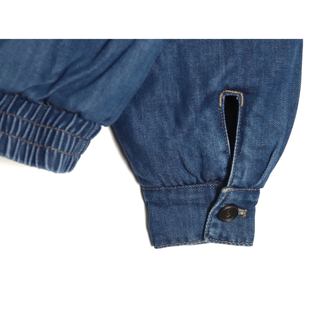 Miu Miu denim down jacket with embroidery,Cheap Replica Reps Miu Miu