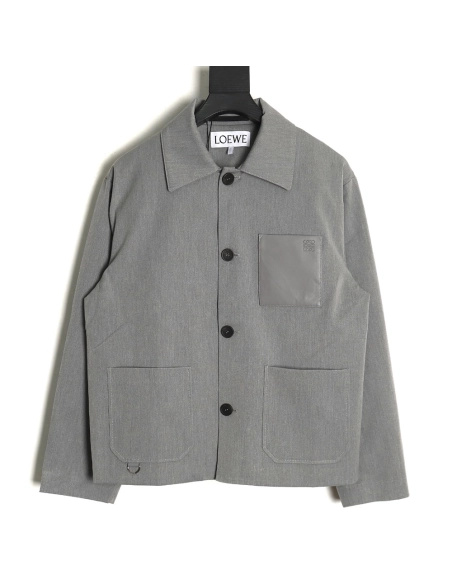 Loewe Threepocket wool cargo lapel jacket,Cheap Replica Reps Loewe