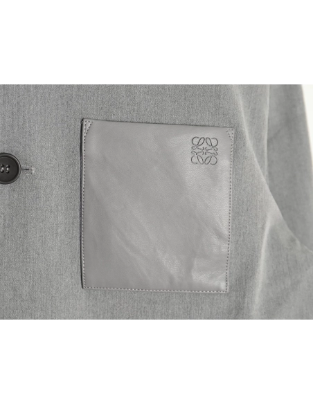Loewe Threepocket wool cargo lapel jacket,Cheap Replica Reps Loewe