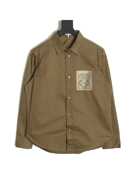 Loewe tricolor embroidered longsleeved shirt TSK1,Cheap Replica Reps Loewe