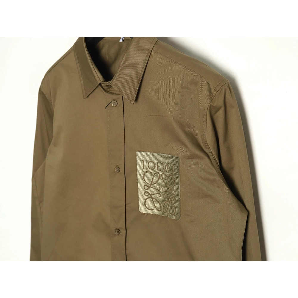 Loewe tricolor embroidered longsleeved shirt TSK1,Cheap Replica Reps Loewe