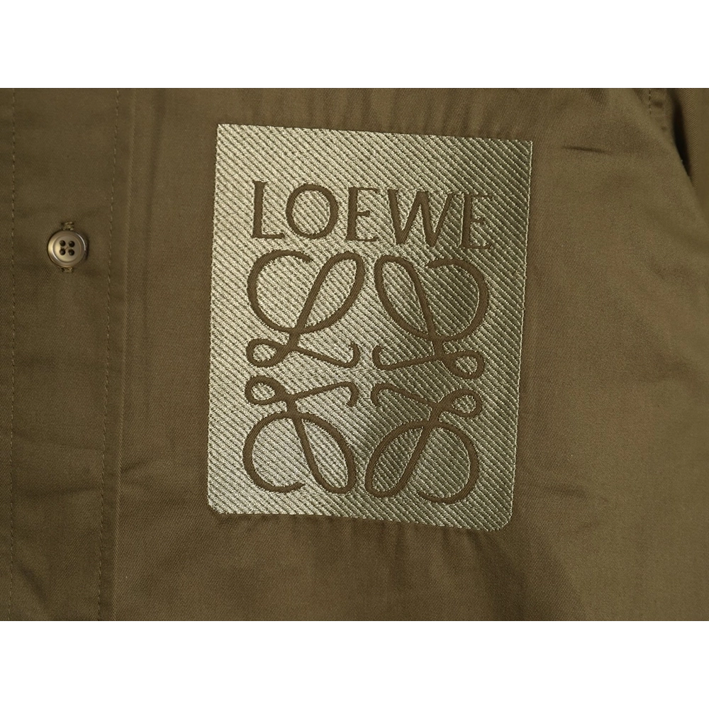 Loewe tricolor embroidered longsleeved shirt TSK1,Cheap Replica Reps Loewe