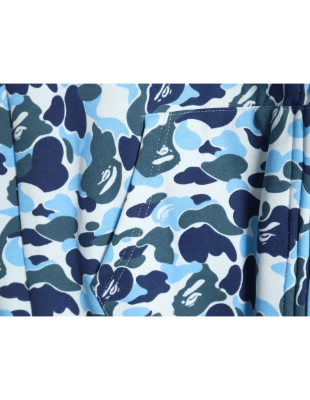 Bape shark head tiger head zipper camouflage double hoodie TSK2,Cheap Replica Reps Bape