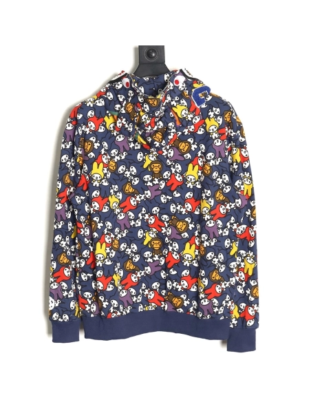 Bape My Melody shark and tiger zipup hoodie,Cheap Replica Reps Bape