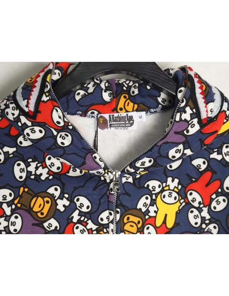 Bape My Melody shark and tiger zipup hoodie,Cheap Replica Reps Bape