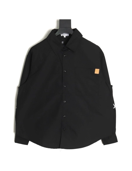 Loewe double sleeve embroidered logo shirt,Loewe Shirt,Shirt,APPAREL