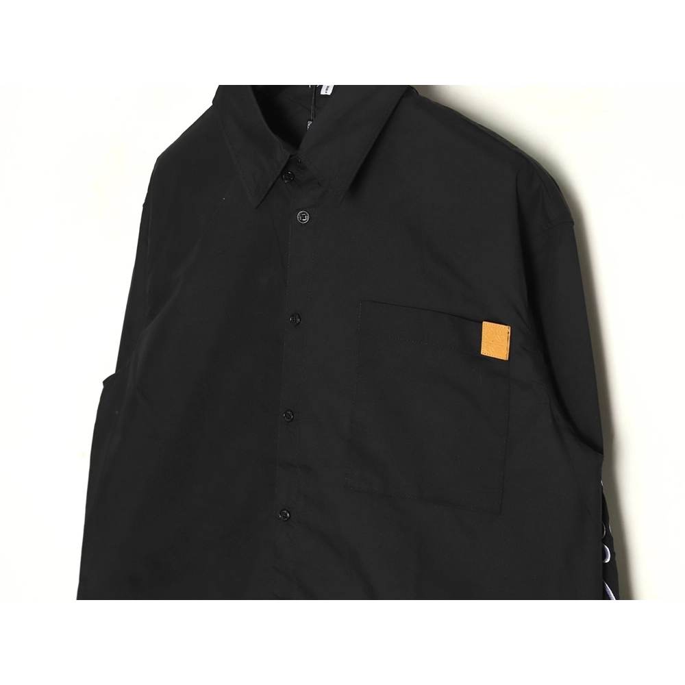 Loewe double sleeve embroidered logo shirt,Loewe Shirt,Shirt,APPAREL