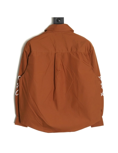 Loewe double sleeve embroidered logo shirt,Loewe Shirt,Shirt,APPAREL