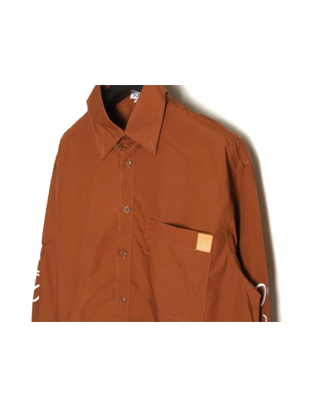 Loewe double sleeve embroidered logo shirt,Loewe Shirt,Shirt,APPAREL