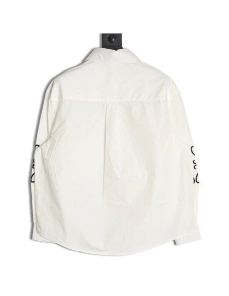 Loewe double sleeve embroidered logo shirt,Loewe Shirt,Shirt,APPAREL