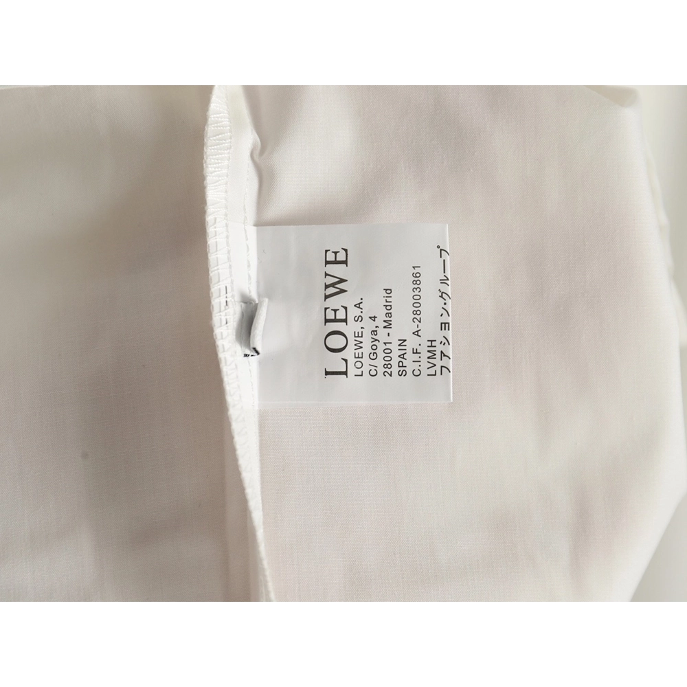 Loewe double sleeve embroidered logo shirt,Loewe Shirt,Shirt,APPAREL
