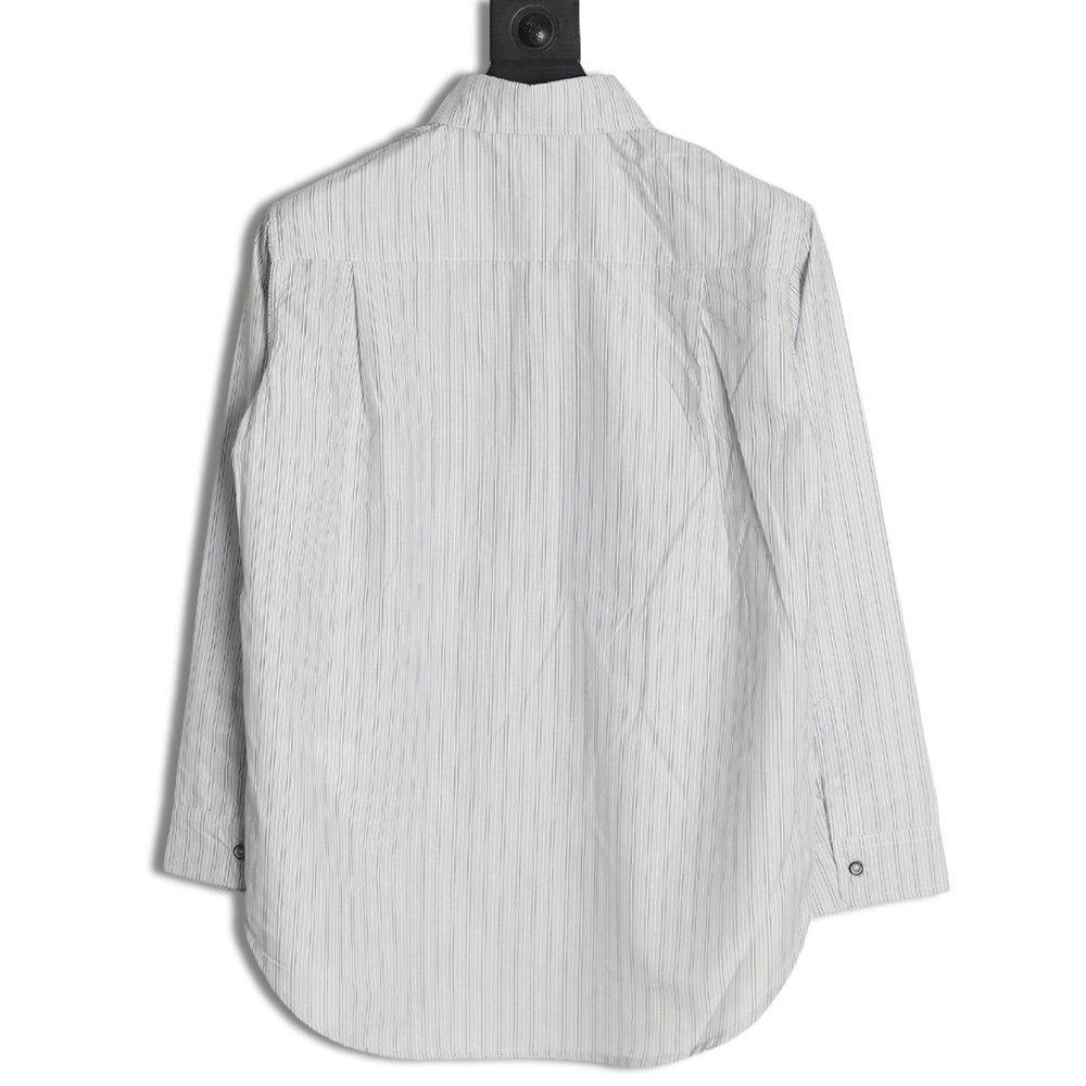 Loewe Pocket Guinea Fowl Embroidery Lapel Shirt,Loewe Shirt,Shirt,APPAREL
