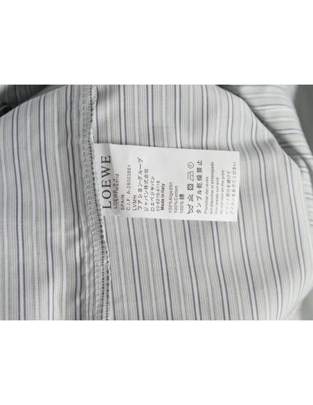 Loewe Pocket Guinea Fowl Embroidery Lapel Shirt,Loewe Shirt,Shirt,APPAREL