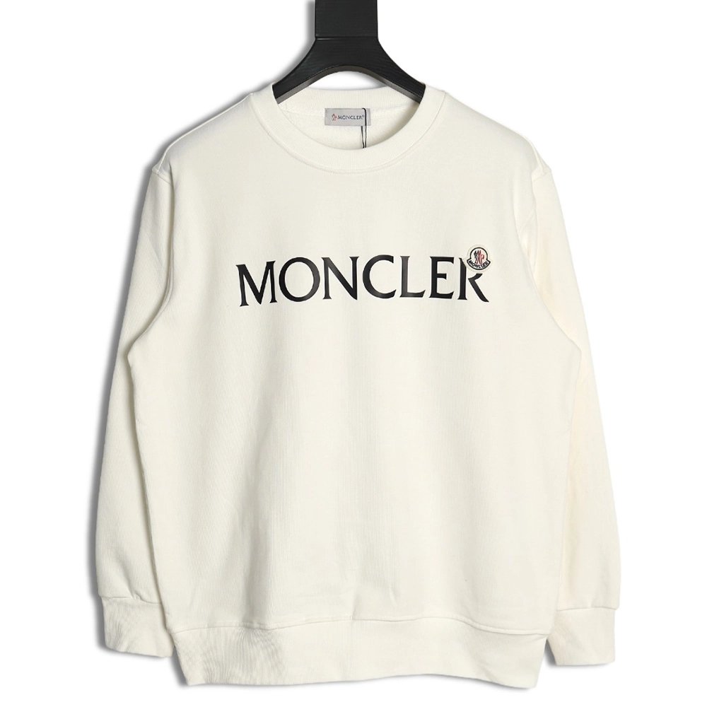 Moncler Lettering Crew Neck Sweatshirt,Moncler Sweatshirt,Sweatshirt,APPAREL