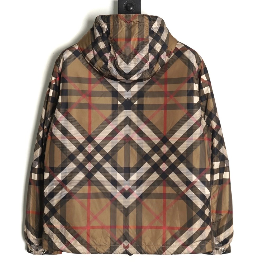 Burberry rhombus check cotton jacket,Burberry Jacket,Jacket,APPAREL