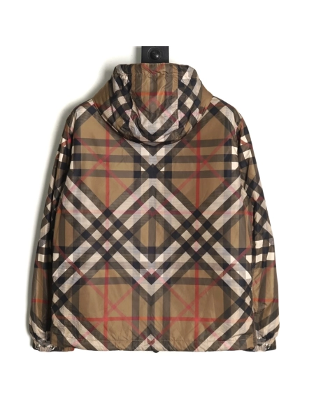 Burberry rhombus check cotton jacket,Burberry Jacket,Jacket,APPAREL