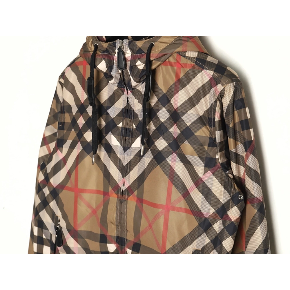 Burberry rhombus check cotton jacket,Burberry Jacket,Jacket,APPAREL