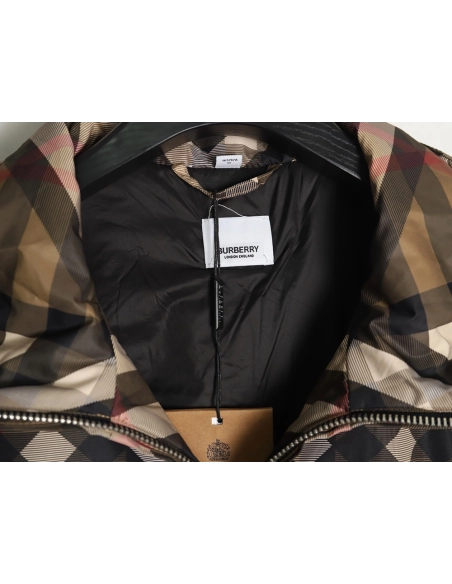 Burberry rhombus check cotton jacket,Burberry Jacket,Jacket,APPAREL