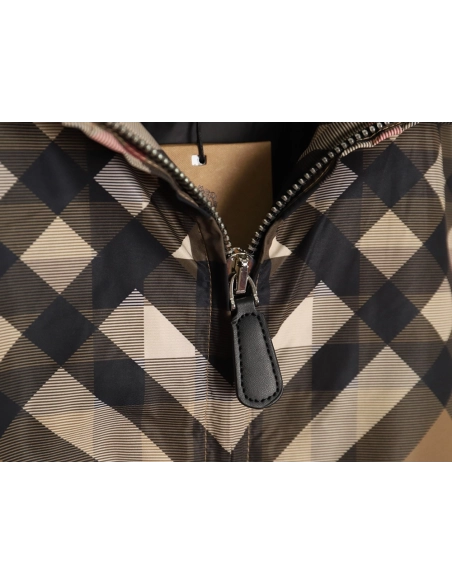 Burberry rhombus check cotton jacket,Burberry Jacket,Jacket,APPAREL