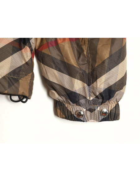 Burberry rhombus check cotton jacket,Burberry Jacket,Jacket,APPAREL