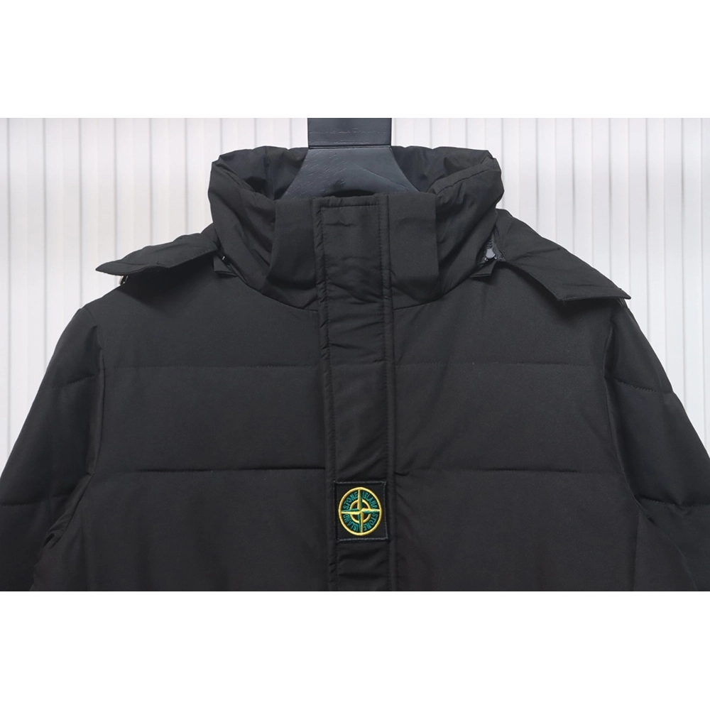 Stone Island Solid Zip Hooded Down Jacket,Stone Island Jacket,Jacket,APPAREL