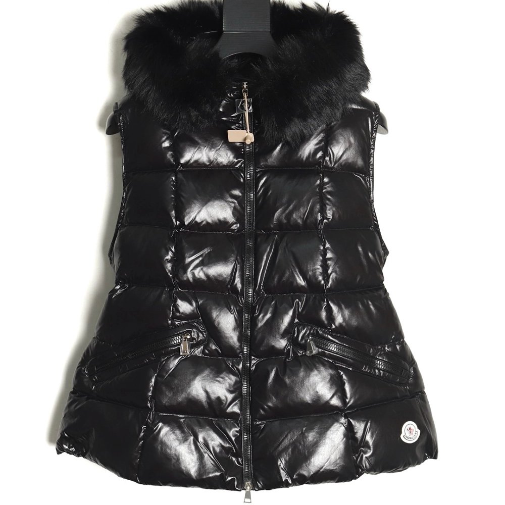 Moncler Hooded Logo Vest Down Jacket,Moncler Jacket,Jacket,APPAREL